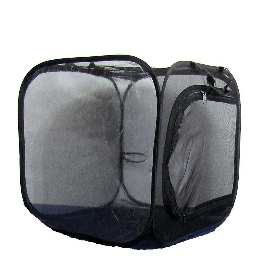 Med Cube Habitat - Black - 16" x 16" x 16" (with Clear Side)